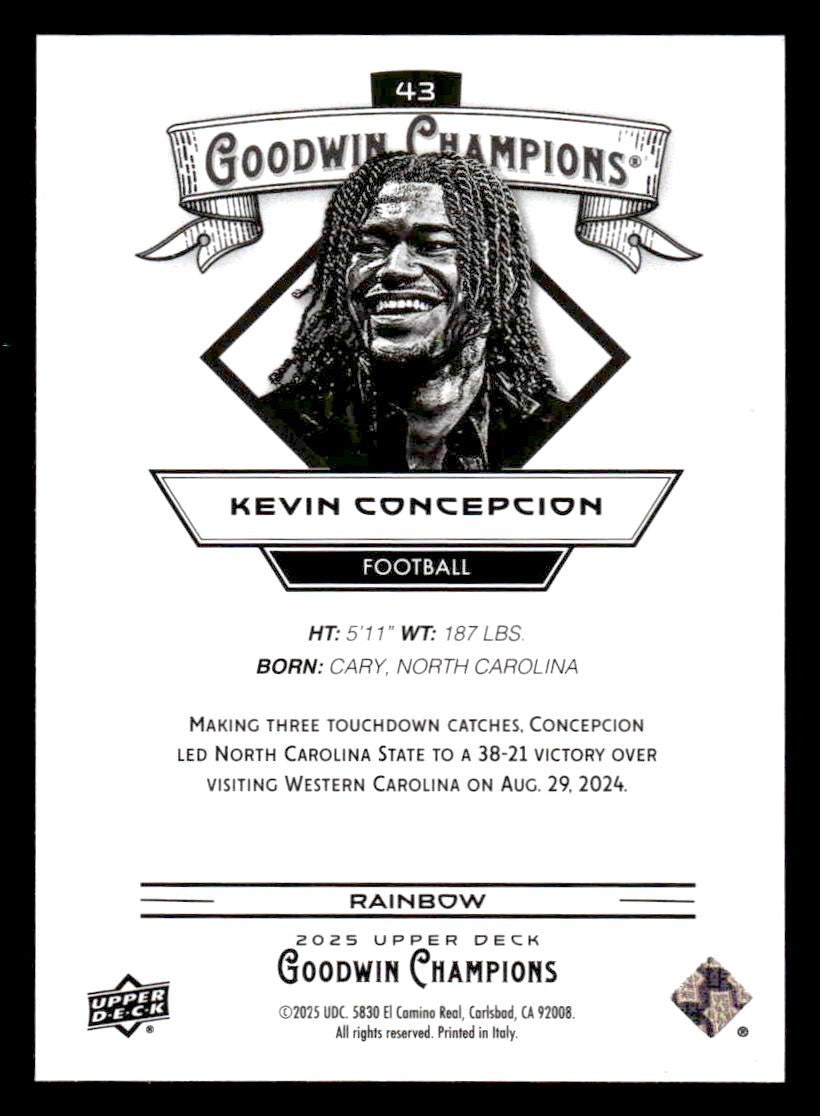 2025 Upper Deck Goodwin Champions #43 Kevin Concepcion Silver Foil