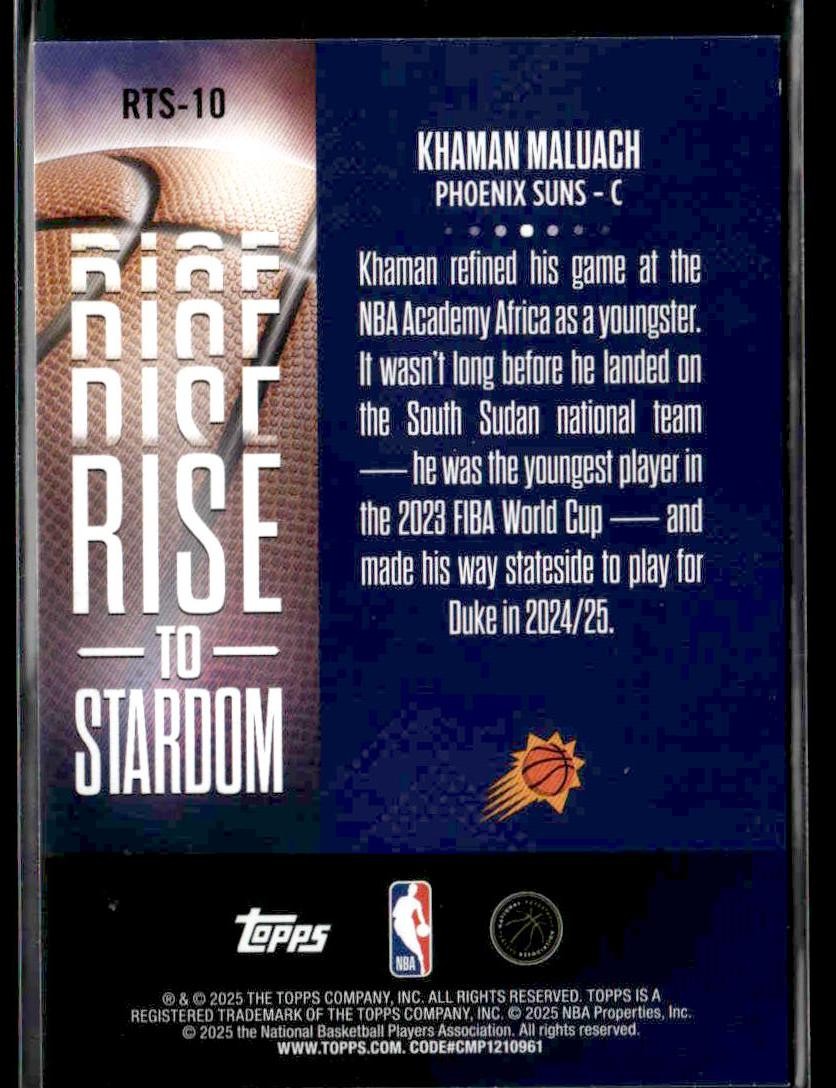 2025-26 Topps #RTS-10 Khaman Maluach Rise to Stardom