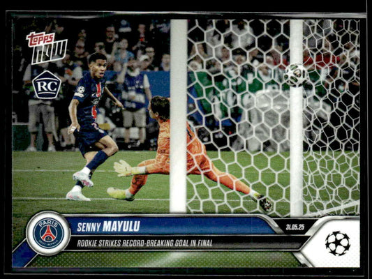 2025 Topps Now #164 Senny Mayulu Rookie Strikes Record Breaking Goal