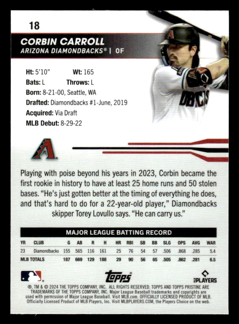 2024 Topps Pristine #18 Corbin Carroll