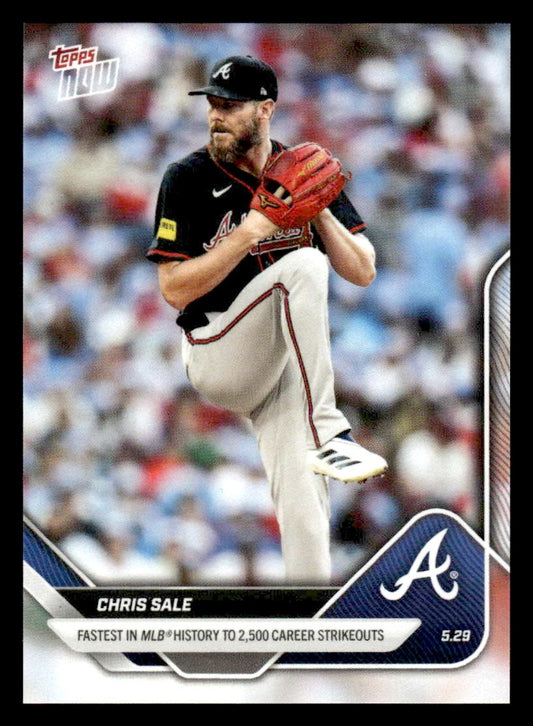 2025 Topps Now #233 Chris Sale Fastest in MLB History to 2,500 strikeouts