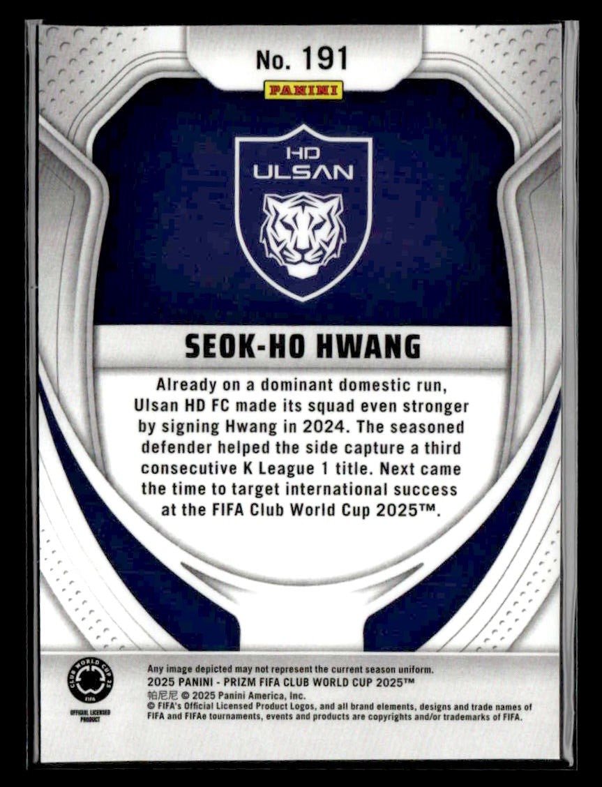 2025 Panini Prizm FIFA Club World Cup #191 Seok-Ho Hwang