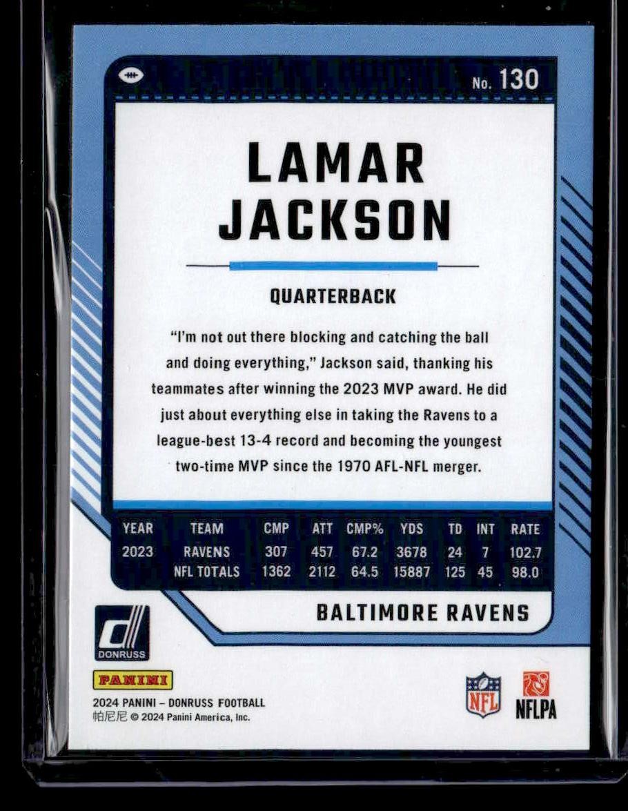2024 Donruss #130 Lamar Jackson Press Proof Red