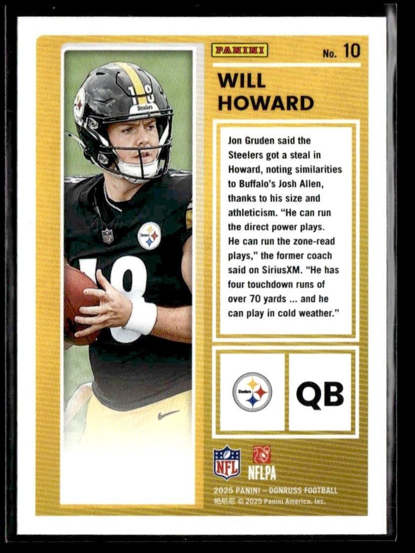 2025 Donruss #10 Will Howard The Rookies