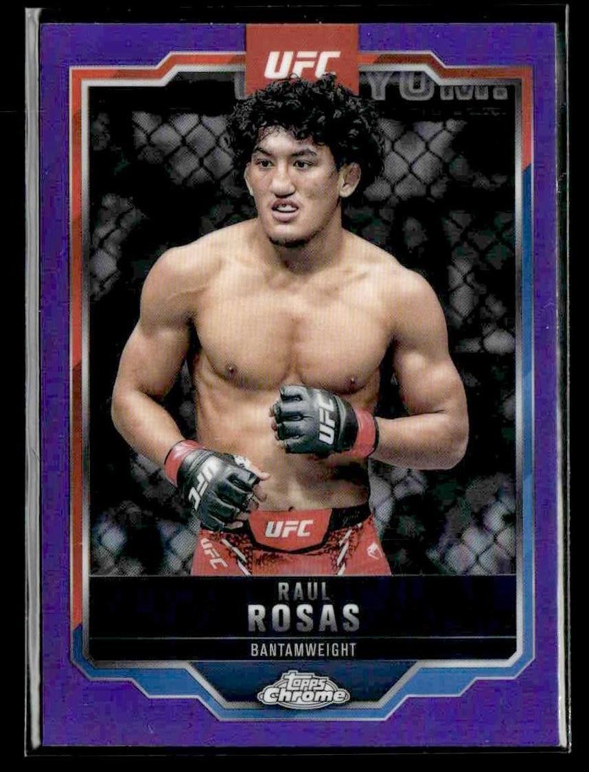 2025 Topps Chrome UFC #120 Raul Rosas Purple Refractor
