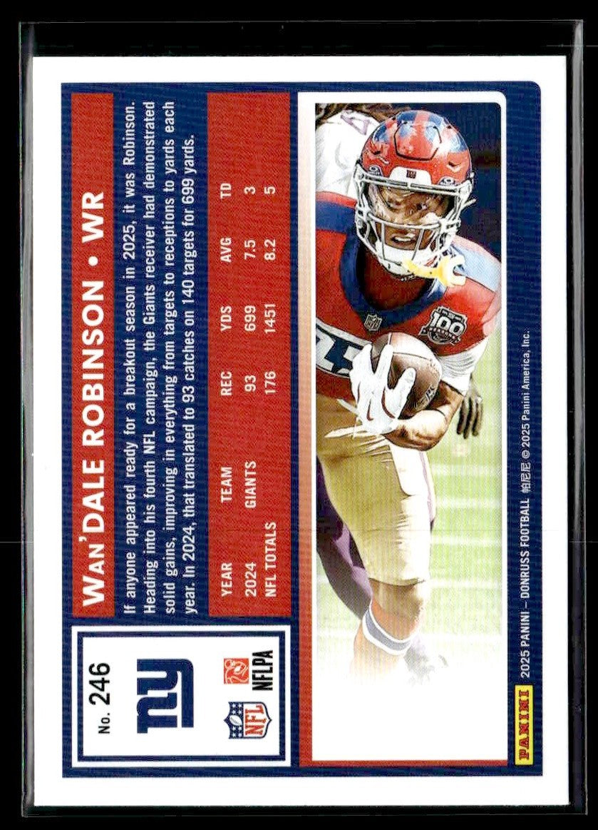 2025 Donruss #246 Wan'Dale Robinson