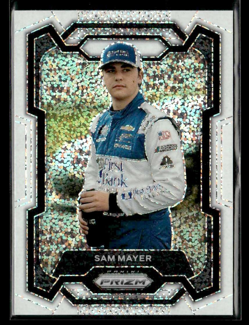 2024 Panini Prizm #44 Sam Mayer White Sparkle