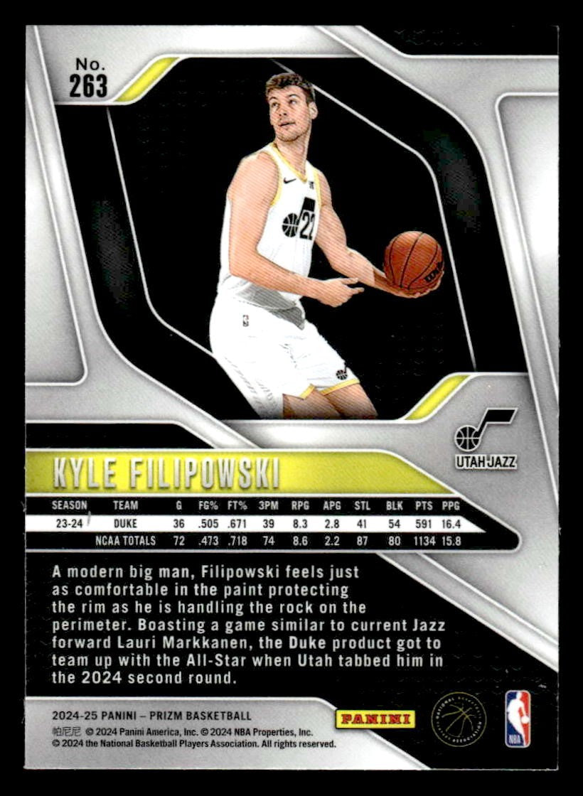 2024-25 Panini Prizm #263 Kyle Filipowski