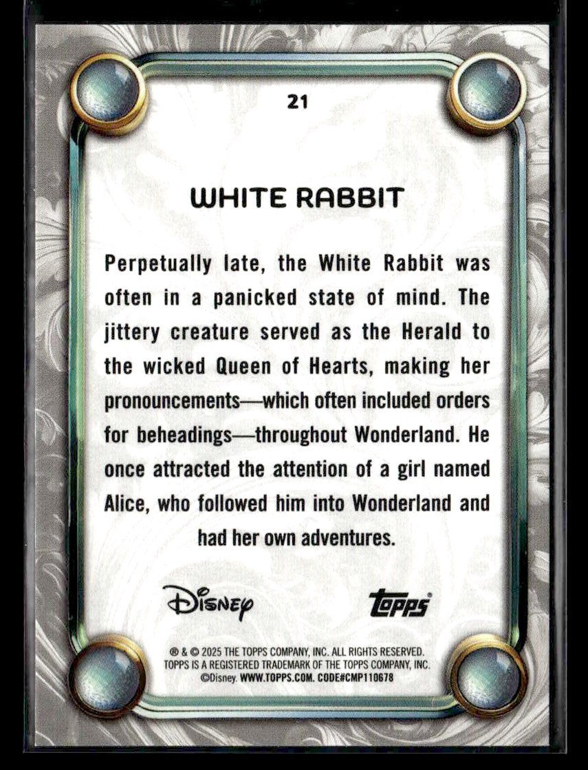 2025 Topps Disney Wonder #21 White Rabbit