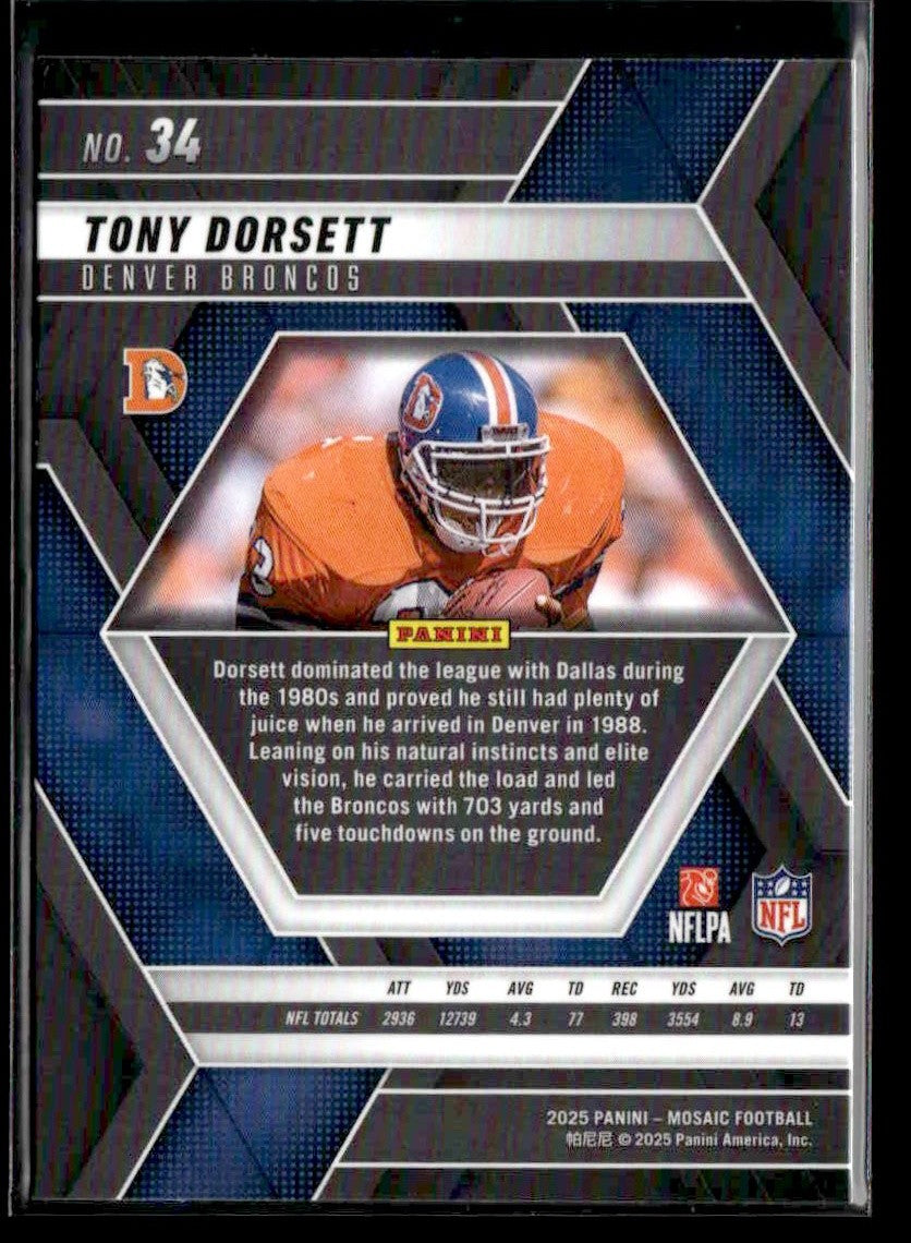 2025 Panini Mosaic #34 Tony Dorsett