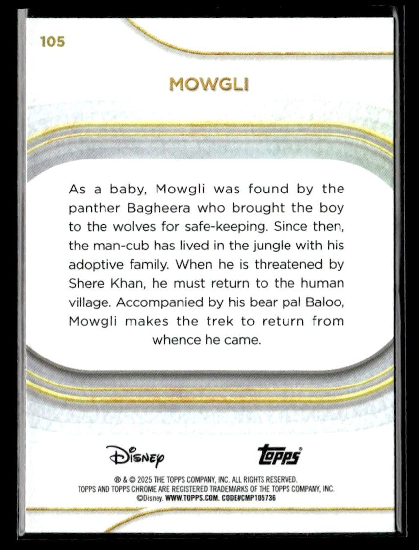 π Mowgli β 2025 Topps Chrome Disney #105 π