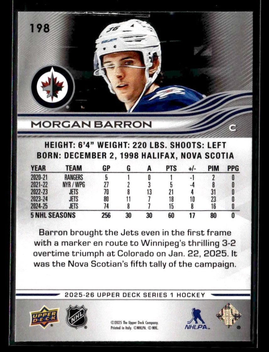 2025-26 Upper Deck #198 Morgan Barron