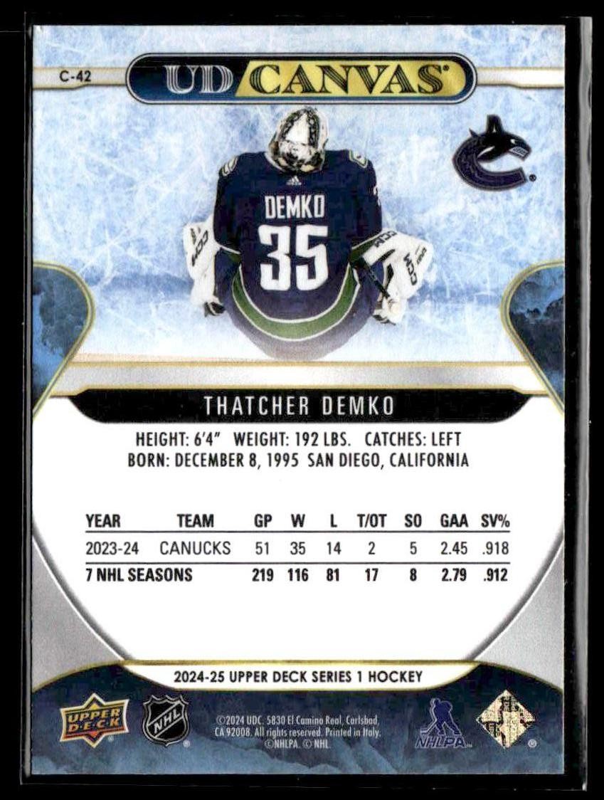 2024-25 Upper Deck #C-42 Thatcher Demko UD Canvas