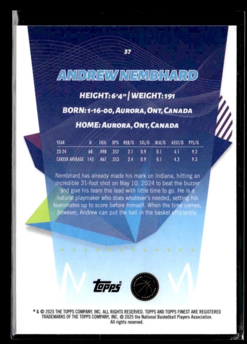 2024-25 Topps Finest #37 Andrew Nembhard