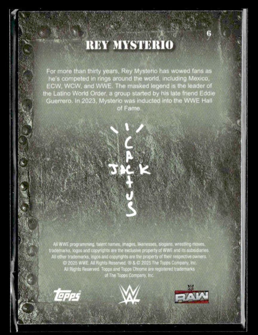 2025 Topps Chrome WWE x Cactus Jack #6 Rey Mysterio