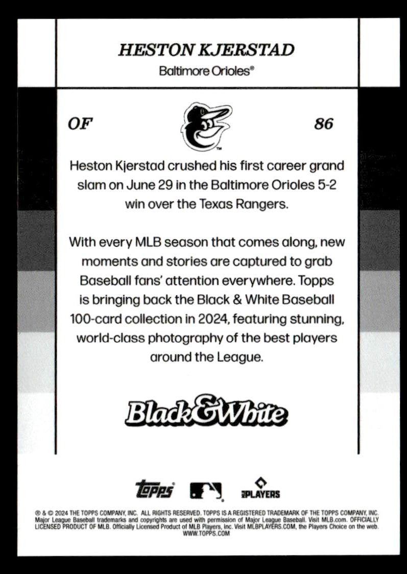 2024 Topps Black & White #86 Heston Kjerstad