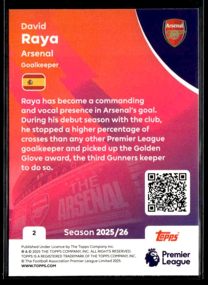2025-26 Topps Premier League #2 David Raya