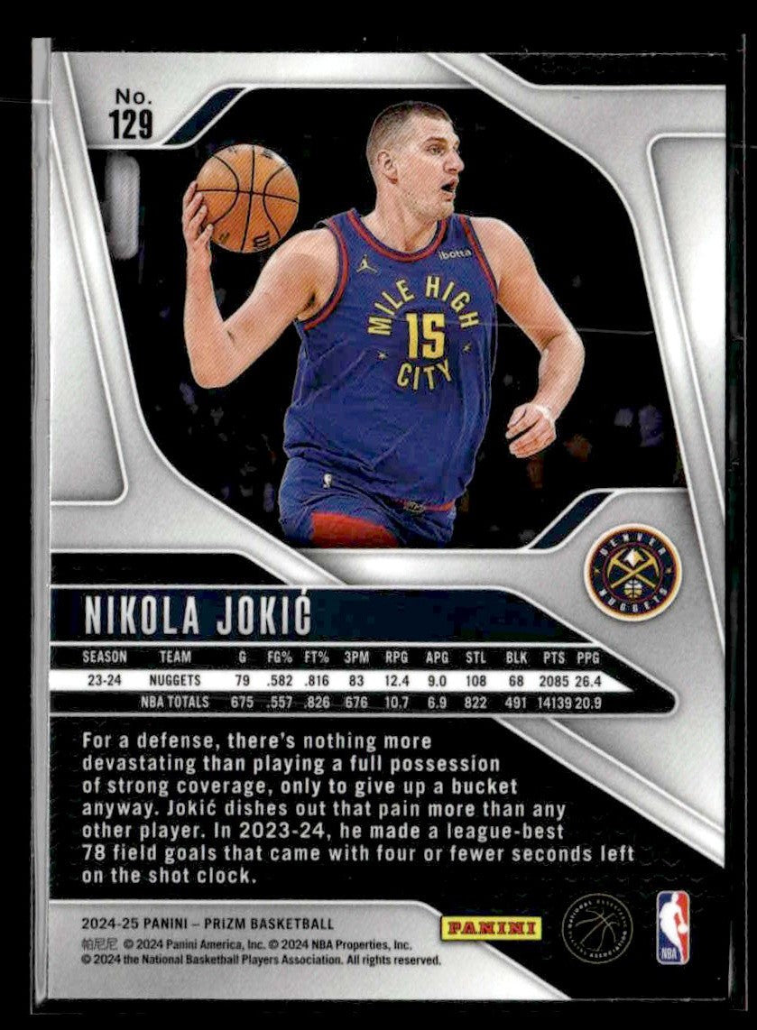 2024-25 Panini Prizm #129 Nikola Jokic