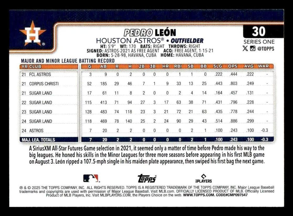 2025 Topps #30 Pedro León