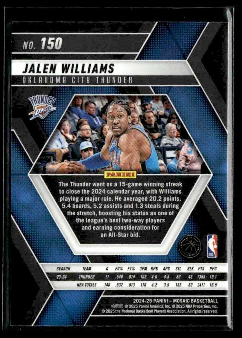 2024-25 Panini Mosaic #150 Jalen Williams