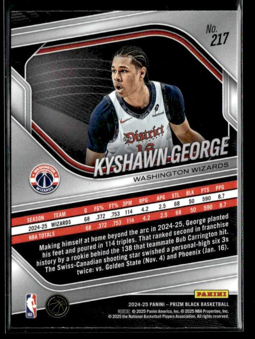 2024-25 Panini Prizm Black #217 Kyshawn George