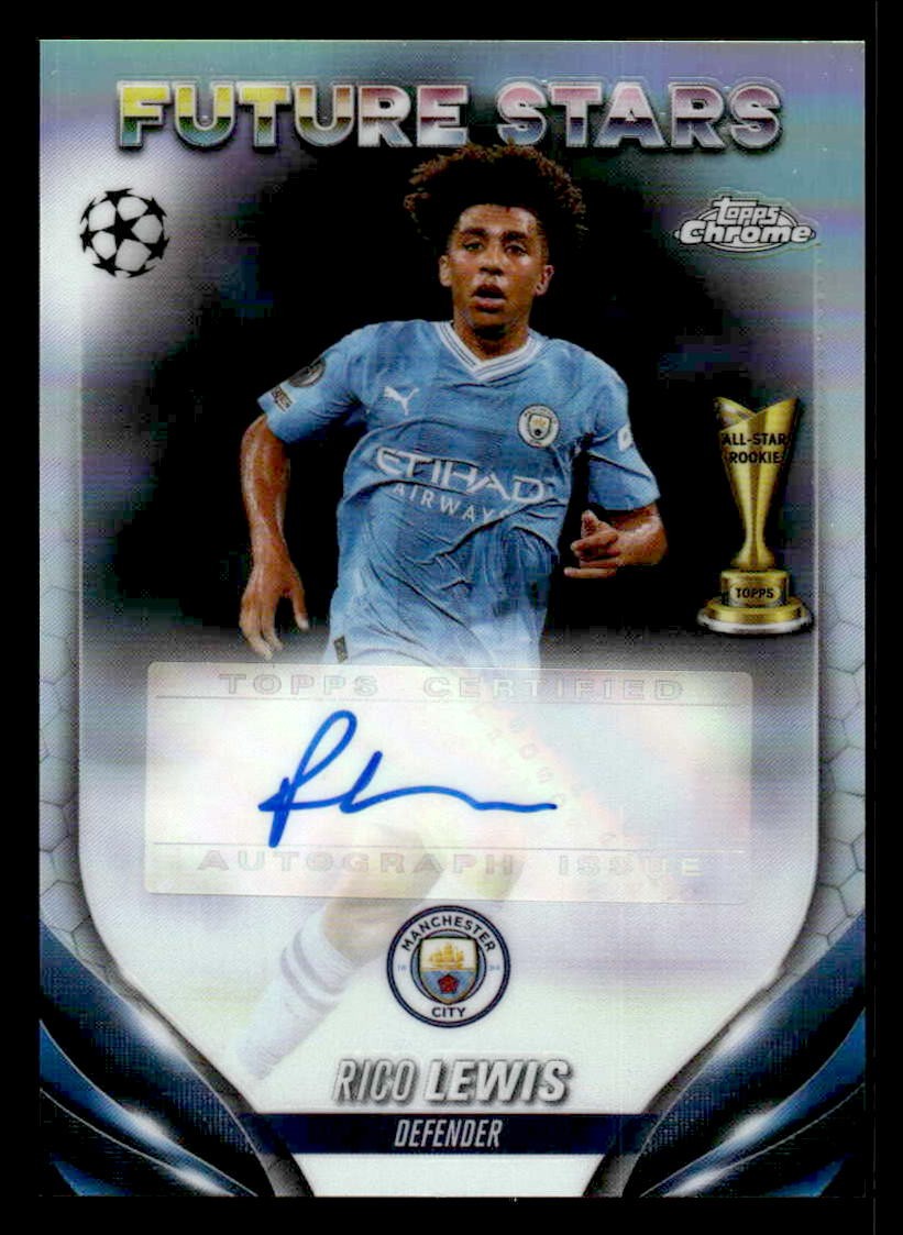 2023-24 Topps Chrome UEFA Club Comps #FSA-RL Rico Lewis Future Stars Autographs