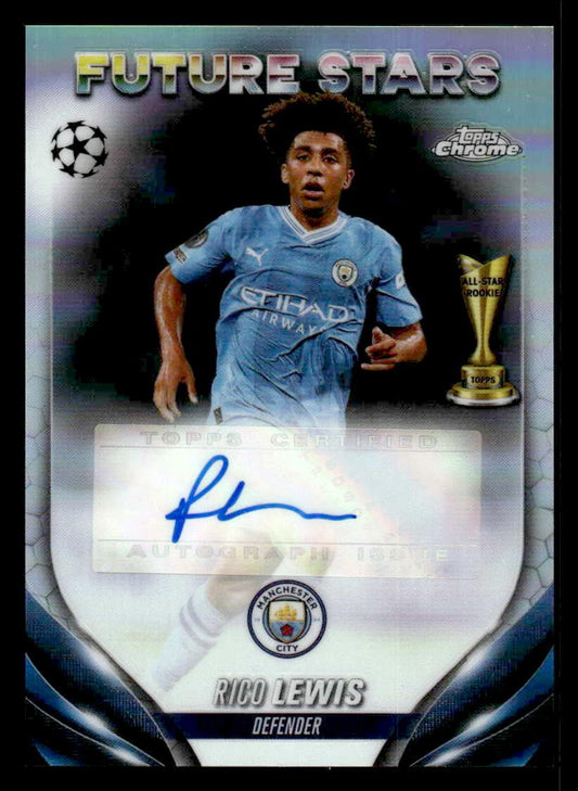 2023-24 Topps Chrome UEFA Club Comps #FSA-RL Rico Lewis Future Stars Autographs