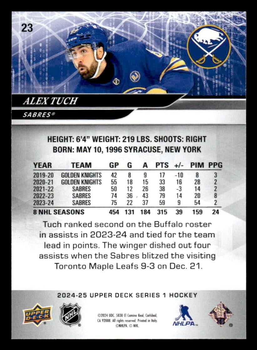 2024-25 Upper Deck #23 Alex Tuch