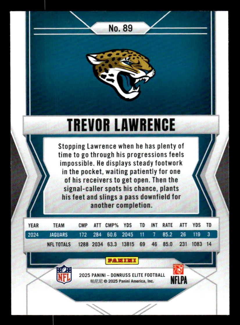 2025 Donruss Elite #89 Trevor Lawrence
