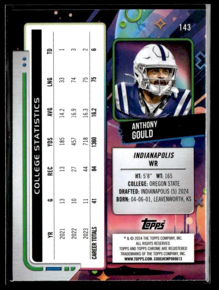 2024 Topps Chrome Cosmic #143 Anthony Gould