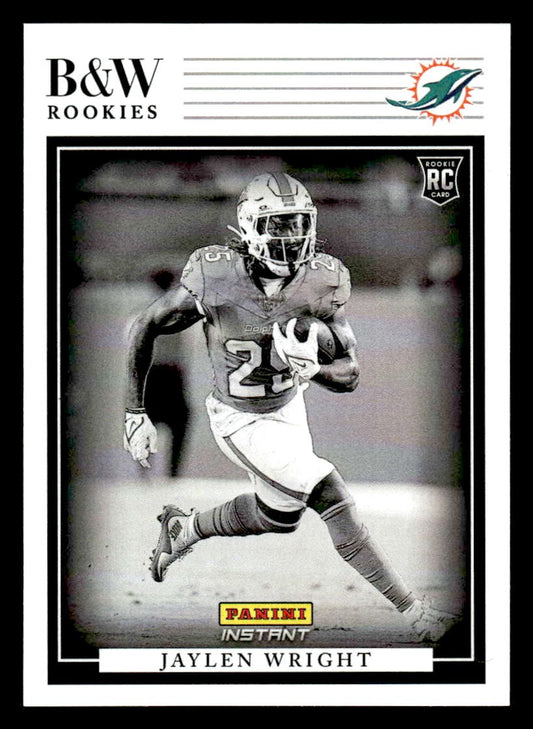 2024 Panini Instant NFL Black & White Rookies #BWR-11 Jaylen Wright