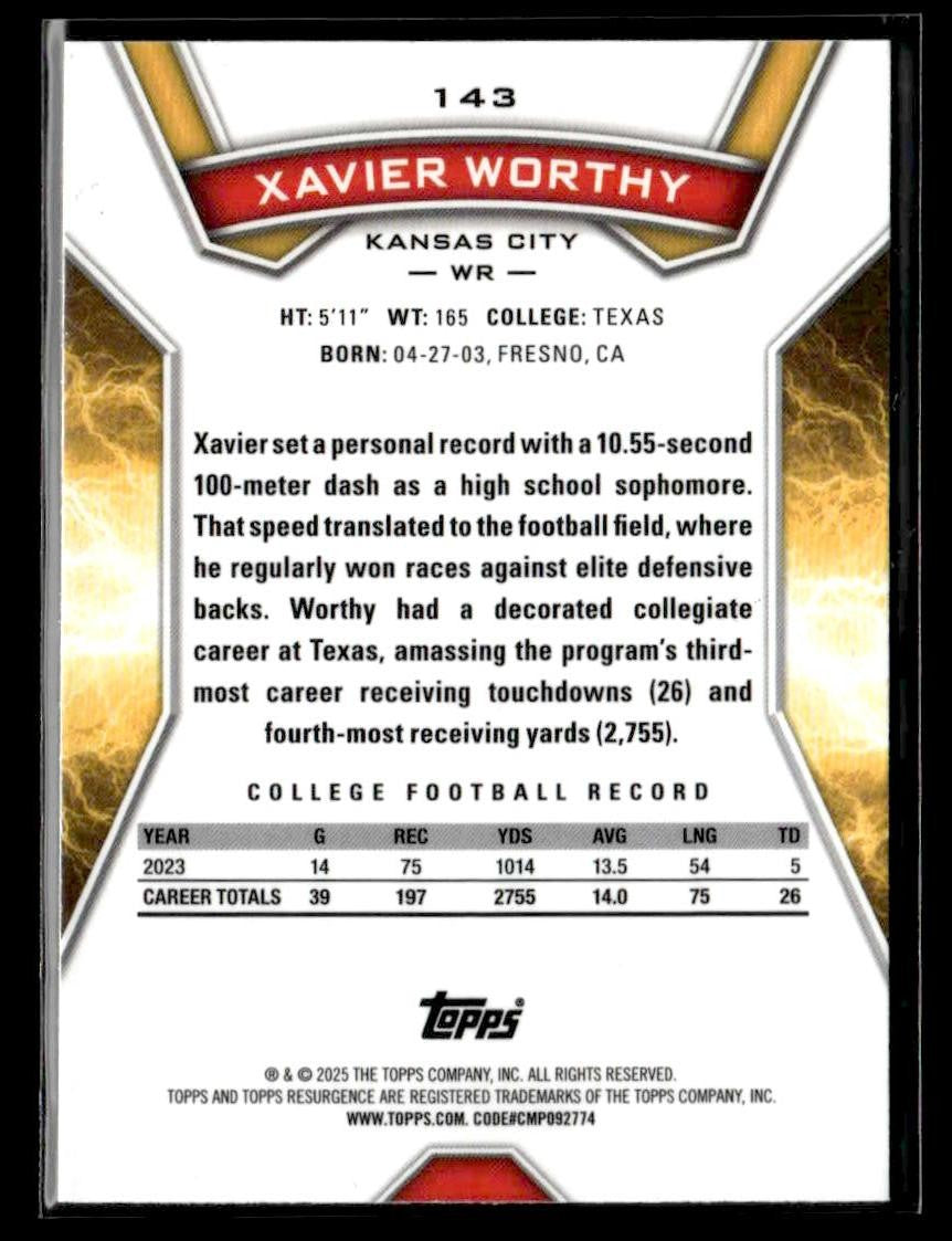 2024 Topps Resurgence #143 Xavier Worthy