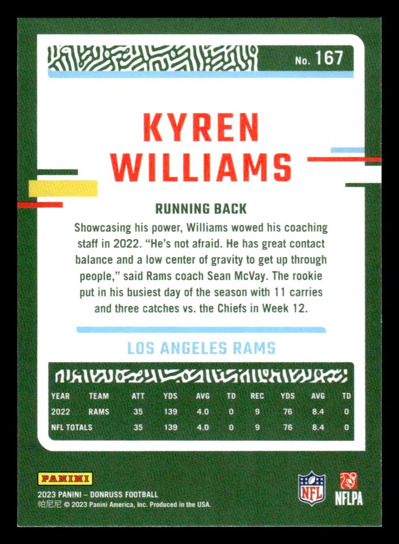 2023 Donruss #167 Kyren Williams