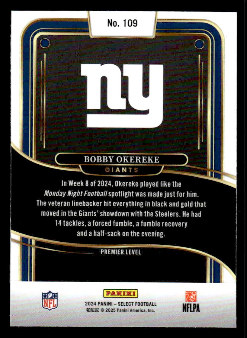 2024 Panini Select #109 Bobby Okereke