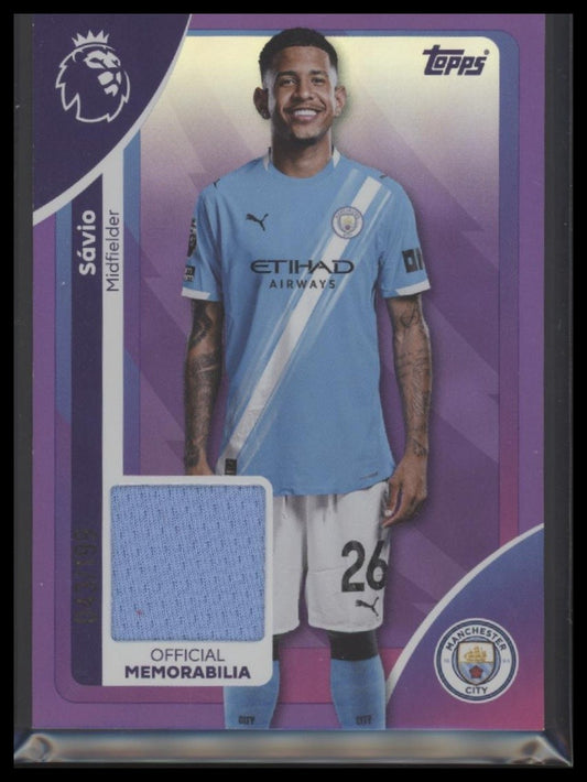 2025-26 Topps Premier League #RE-SAV Sávio Premier Relics Purple Foil #043/199