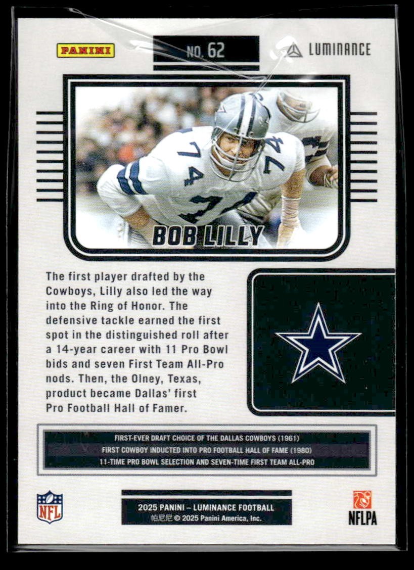 2025 Panini Luminance #62 Bob Lilly Gold #/299