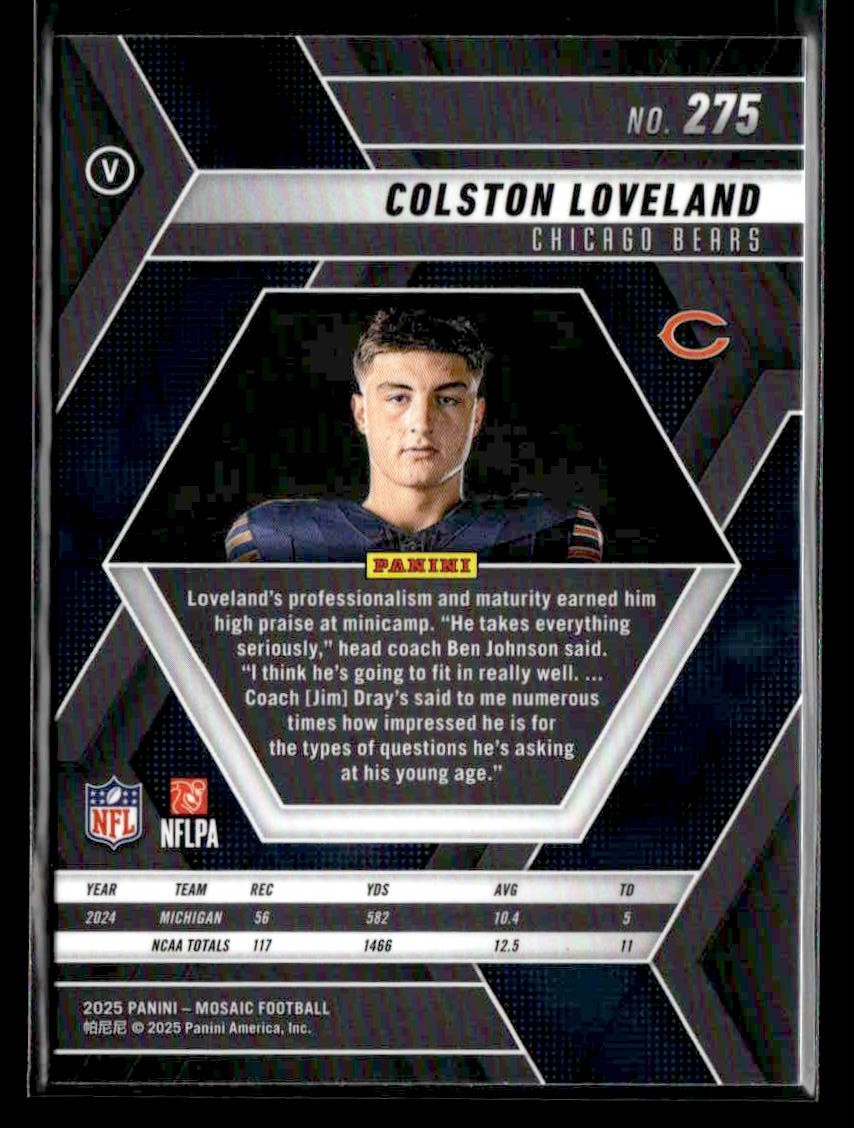 2025 Panini Mosaic #275 Colston Loveland