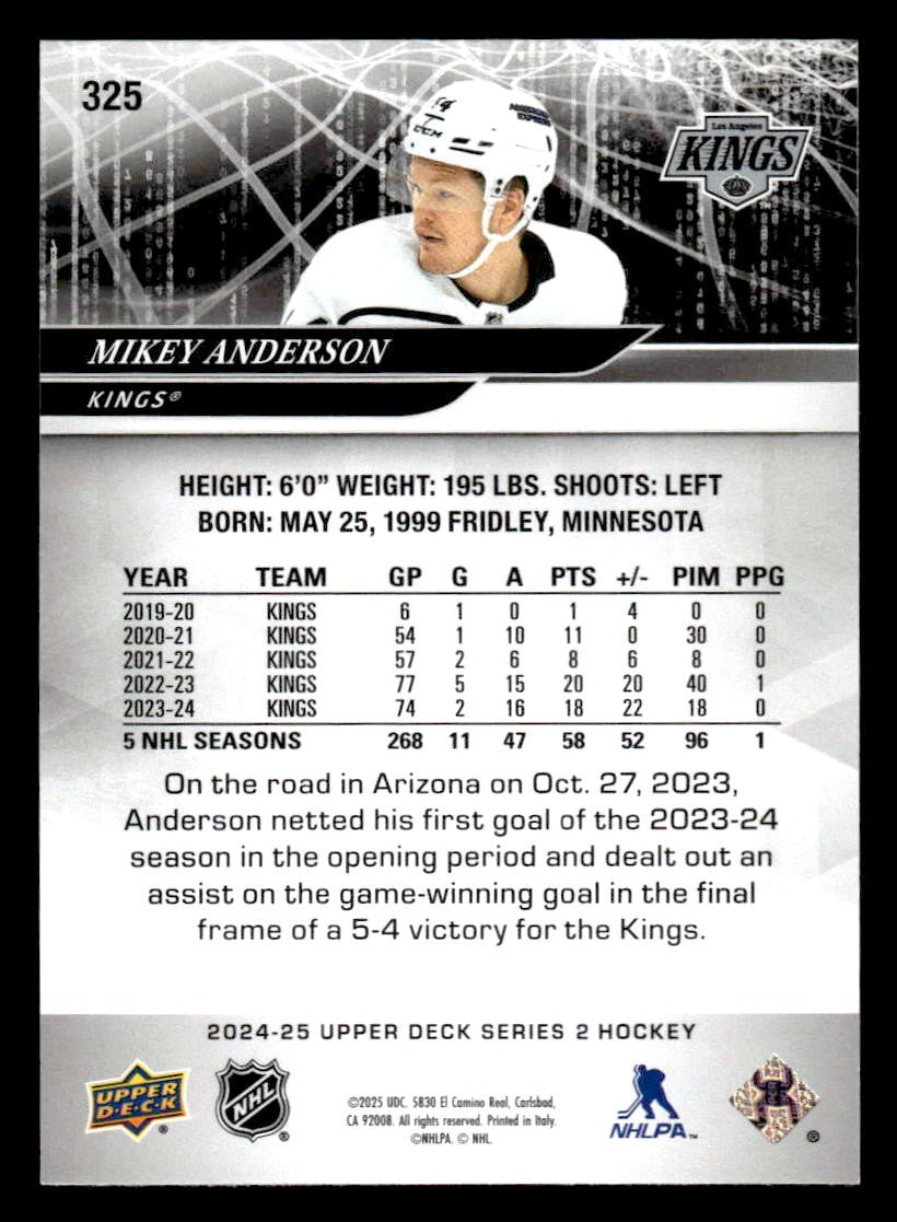 2024-25 Upper Deck #325 Mikey Anderson