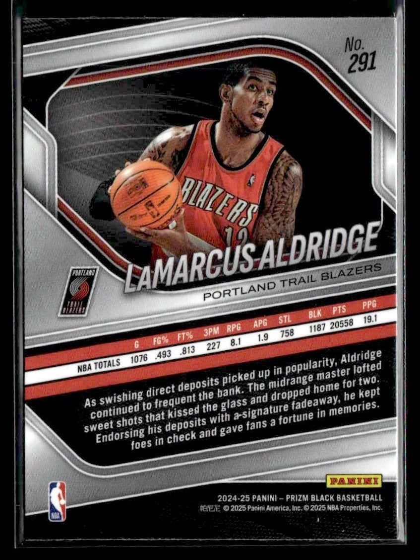 2024-25 Panini Prizm Black #291 LaMarcus Aldridge Legends
