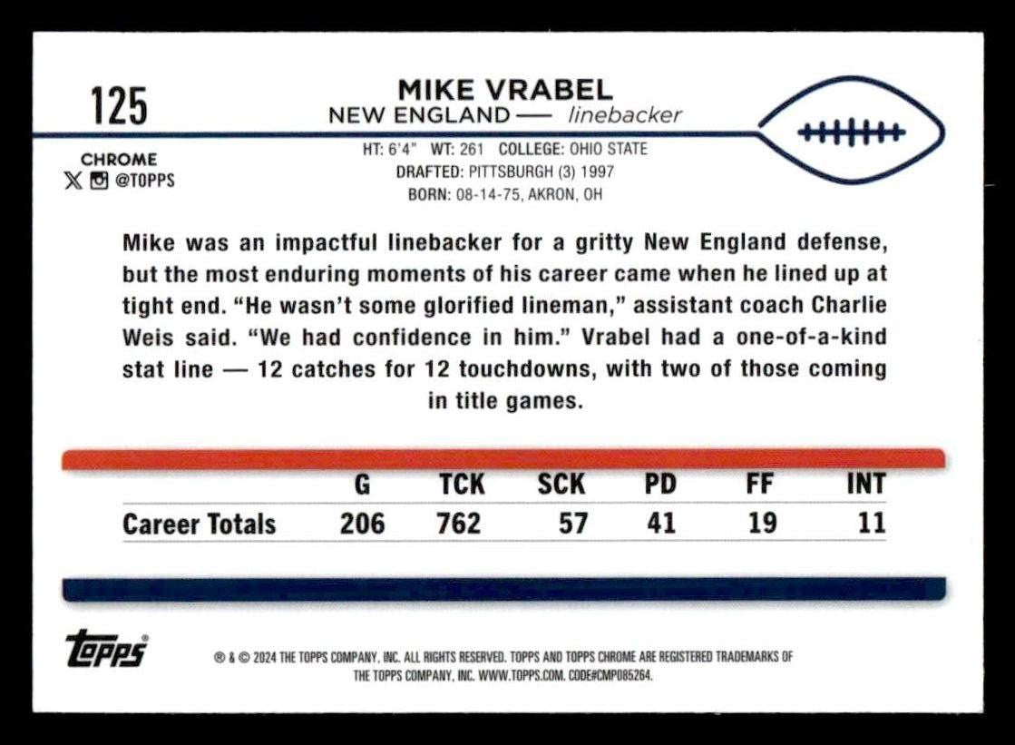 2024 Topps Chrome #125 Mike Vrabel