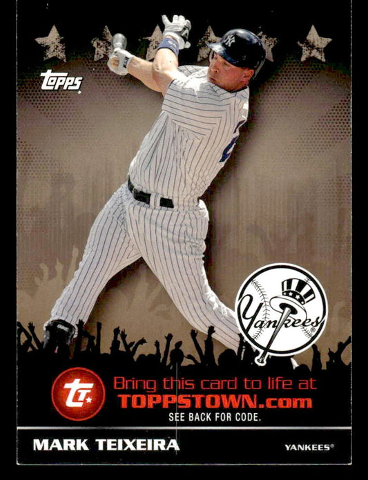 2009 Topps #TTT48 Mark Teixeira Ticket to ToppsTown Gold
