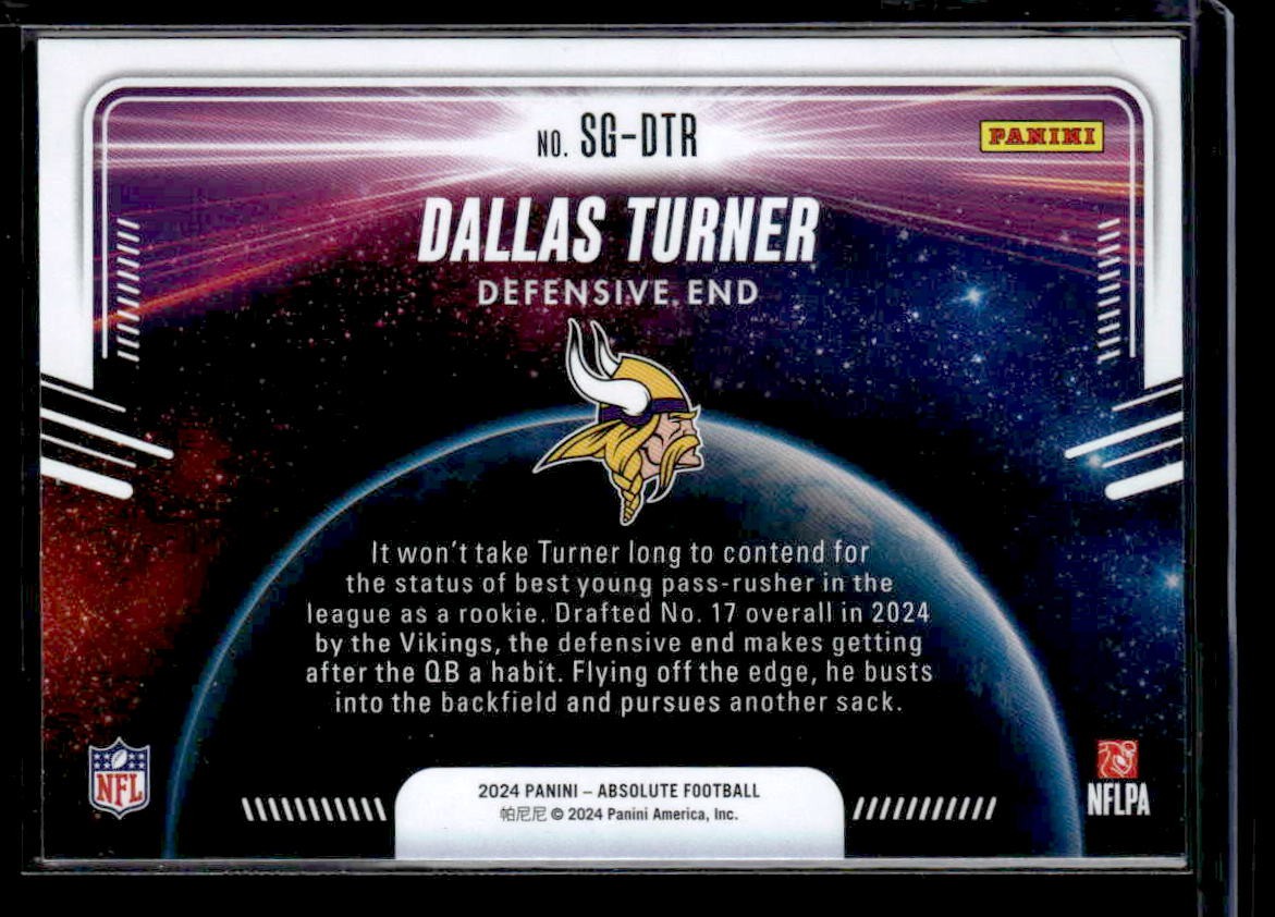2024 Panini Absolute #SG-DTR Dallas Turner Star Gazing