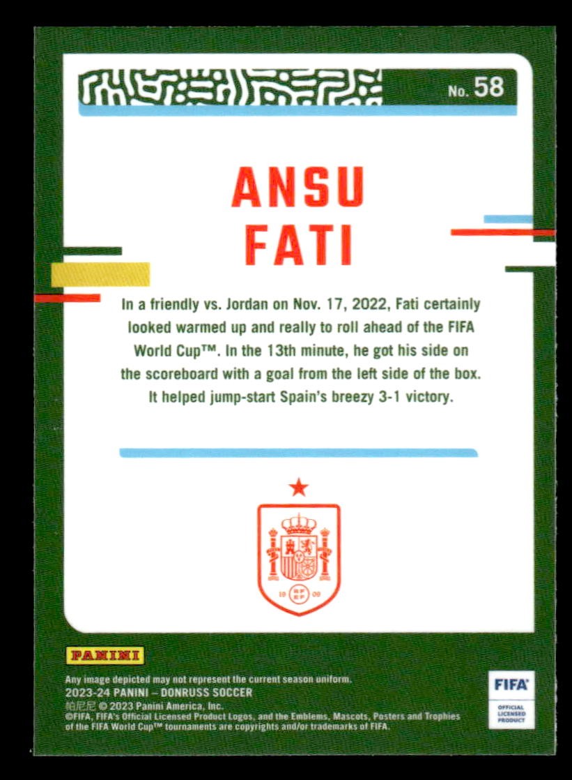 2023-24 Donruss #58 Ansu Fati Optic