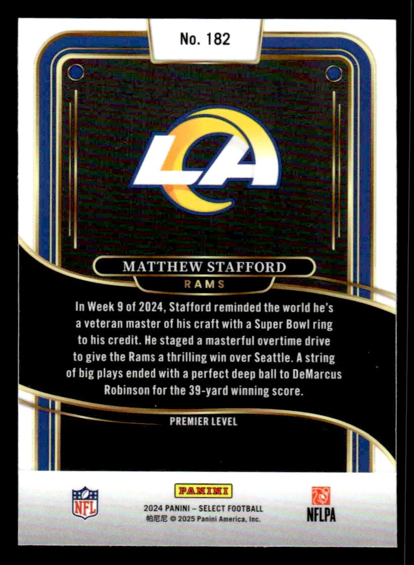 2024 Panini Select #182 Matthew Stafford