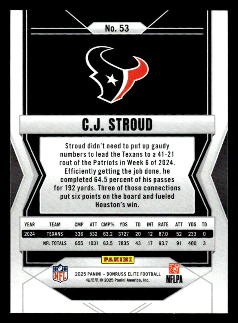 2025 Donruss Elite #53 C.J. Stroud