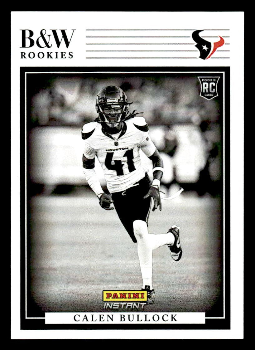 2024 Panini Instant NFL Black & White Rookies #BWR-37 Calen Bullock