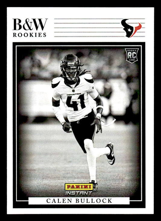 2024 Panini Instant NFL Black & White Rookies #BWR-37 Calen Bullock