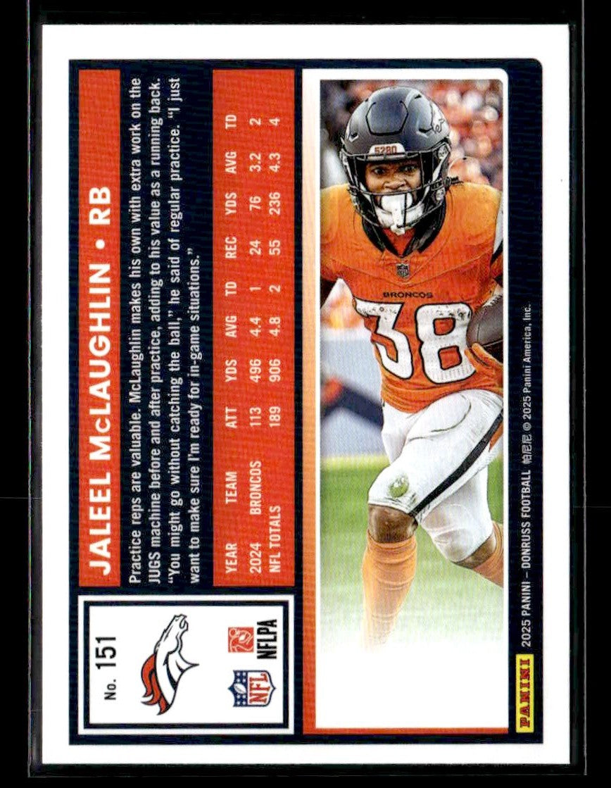 2025 Donruss #151 Jaleel McLaughlin