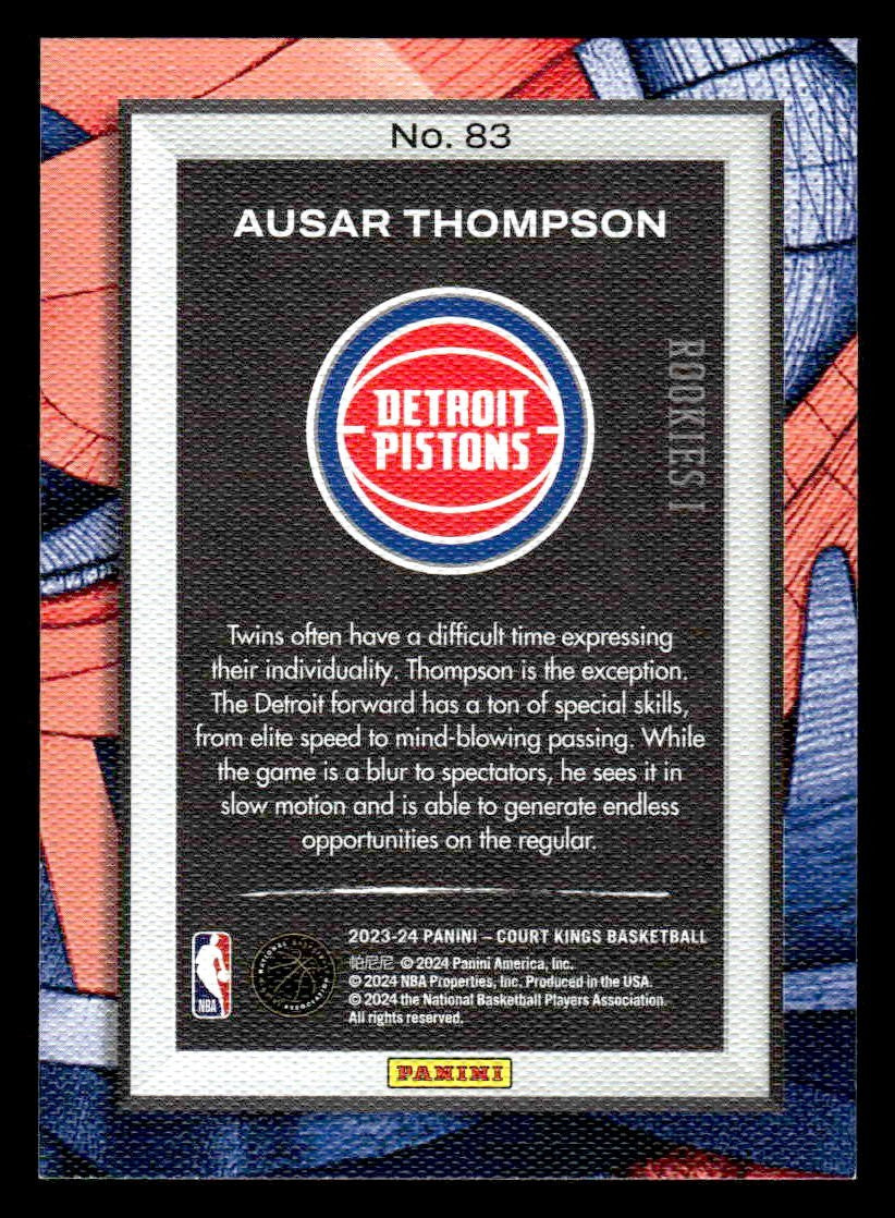 2023-24 Panini Court Kings #83 Ausar Thompson