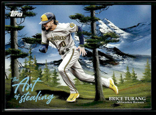 2025 Bob Ross: The Joy of Baseball #AOS-8 Brice Turang The Art of Stealing